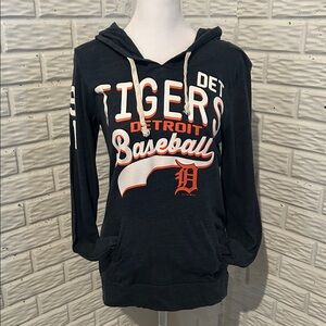 Detroit Tigers Baseball 5th & Ocean Charcoal Hoodie